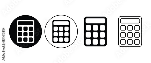 Accounting calculator icon vector