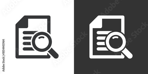 Search Document icon. Solid glyph series icon