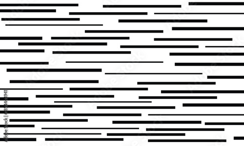 abstract background with horizontal black lines of various lengths and thicknesses on white surface
