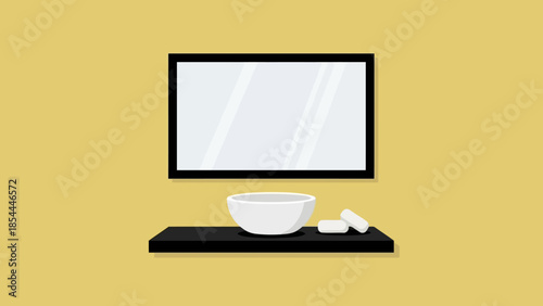 Coffee Cup on Tray Studio Still Life.