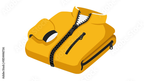 Yellow zipper close up abstract construction design.