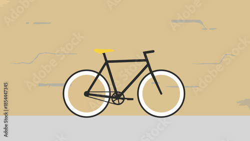 Stylish Bicycle Isolated On Plain Background.