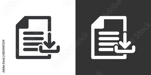 Download Document icon. Solid glyph series icon