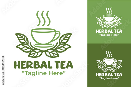 Wallpaper Mural Modern Minimalist Herbal Tea Logo Modern Natural Beverage Identity Torontodigital.ca