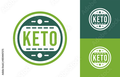 Obraz na plátně Keto Food Logo Modern Low Carb Nutrition IdentityModern Minimalist