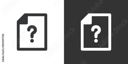 Unknown Document icon. Solid glyph series icon