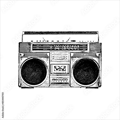 Vintage Boombox Cassette Stereo