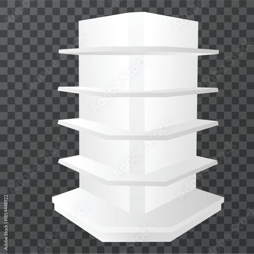 Retail elbow gondola shelving for endcap model