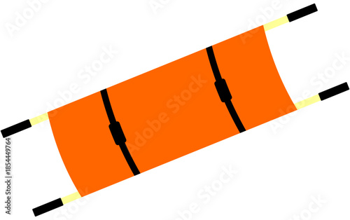 Orange Stretcher Illustration. Editable Color Vector