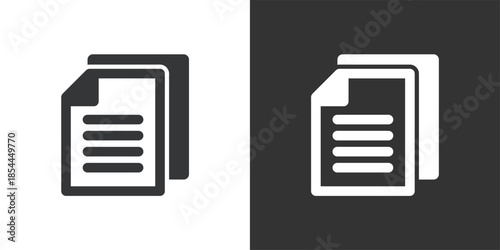 Copy Document icon. Solid glyph series icon