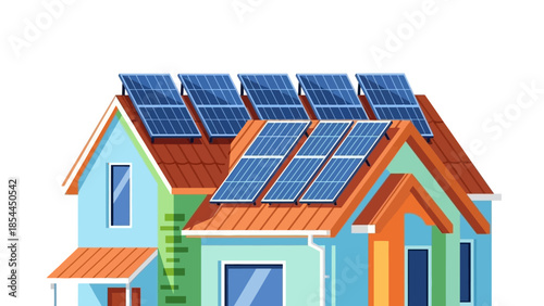 Solar Panels on a House Sustainable Energy for a Green Future