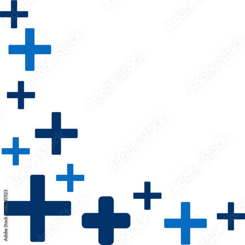 Medical Cross Pattern Corner