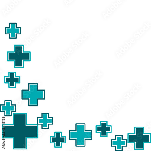 Medical Cross Pattern Corner