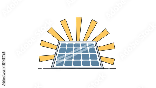 Solar Panel Illustration Harnessing Renewable Energy with Efficiency and Sustainability