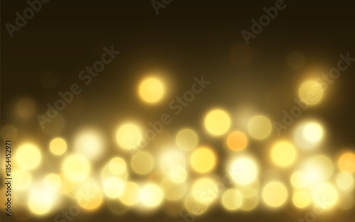 Golden Bokeh Light Background with Soft Glowing Circles and Warm Abstract Blur, Background decoration