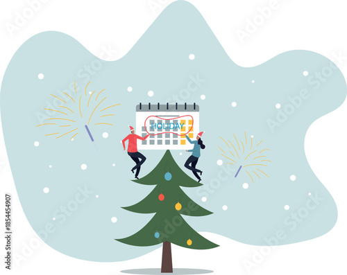 Company holiday for employee to take a break and recharge, employee appreciation day or long holiday happiness.about a man and his life.