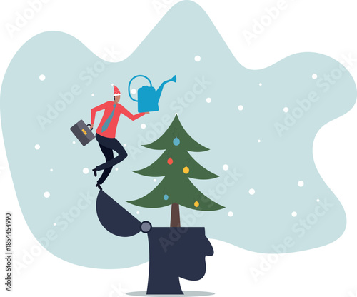 Self improvement, personal development or growth mindset, motivation to grow and achieve career success,about a man and his life.