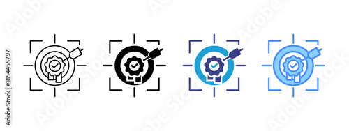 Focus icon set multiple style collection