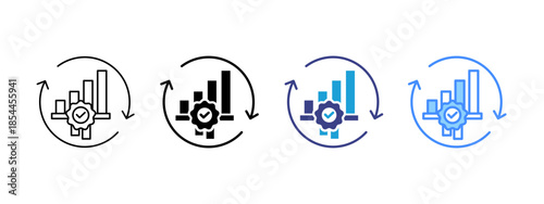 Improvement icon set multiple style collection