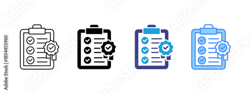 Guideline icon set multiple style collection