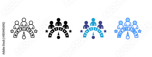 Customer Satisfaction  icon set multiple style collection