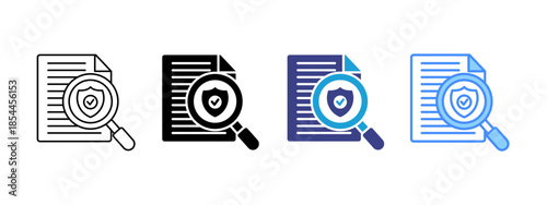 Privacy  icon set multiple style collection