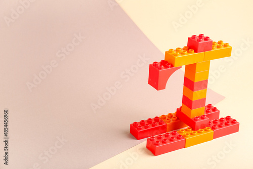 Construction made of red an...