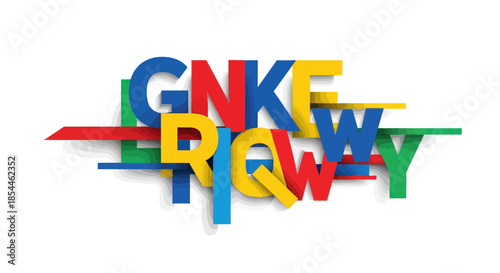 Colorful 3D Alphabet Letters Arranged in a Dynamic Composition.