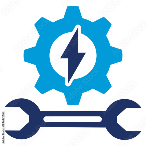 electrical flat blue icon
