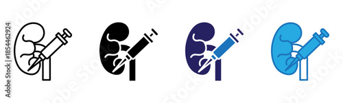 Nephrology Icon Multi Style Vector Illustration