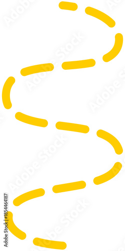 Zigzag Training Path Diagram. Editable Color Vector