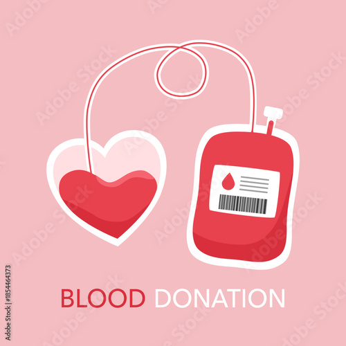 Blood donation concept vector illustration. Save a life.
