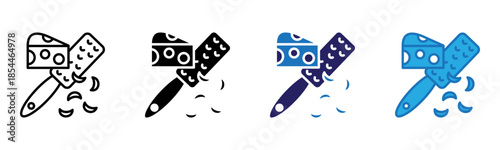 Grater Icon Multi Style Vector Illustration