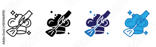 Spatula Icon Multi Style Vector Illustration