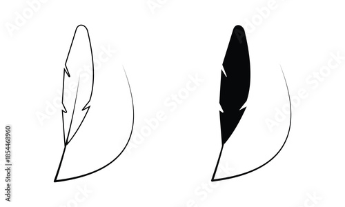 Feather pen icon, symbol design. Pen symbol. Feather pen vector. Education icon. Writing style symbol.