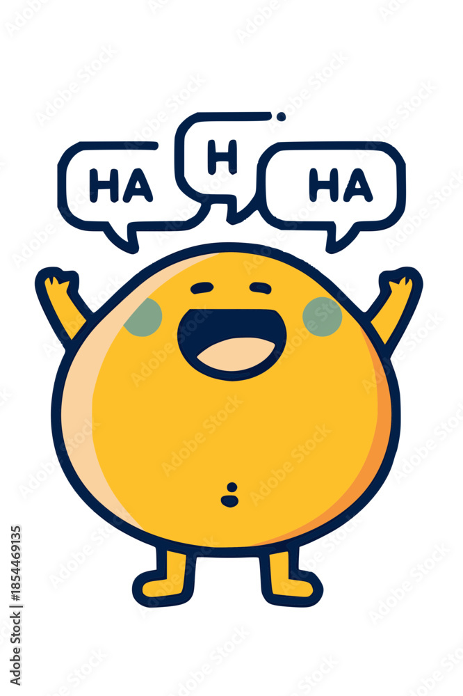 Obraz premium Cute Chubby Cartoon Character