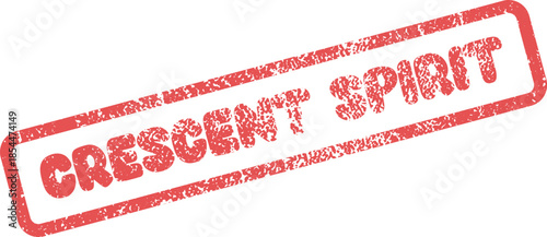 Crescent Spirit Distressed Rubber Stamp for Inner Strength and Vigorous Personal Essence