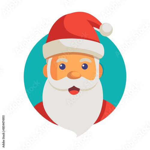 Santa Claus profile vector illustration christmas holiday