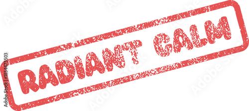 Radiant Calm Stamp Mark Signifying Tranquility and Serenity for Well Being