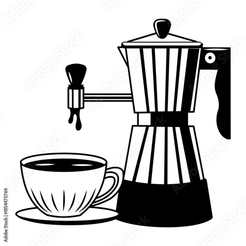 A doodle style illustration showing air conditioner