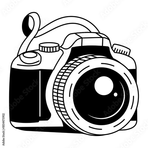 A doodle style illustration showing air conditioner