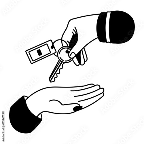 A doodle style illustration showing air conditioner