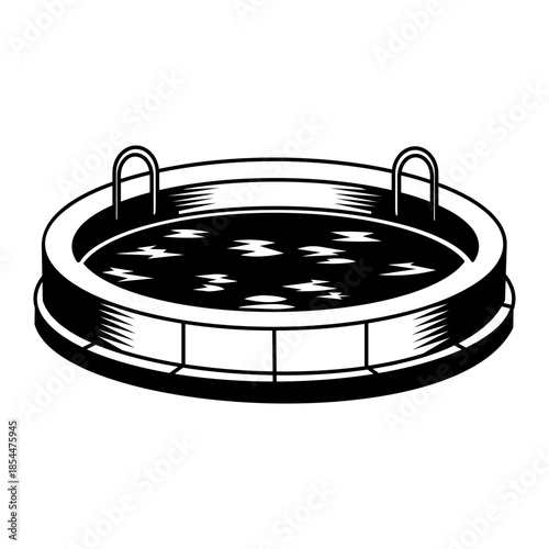 A doodle style illustration showing air conditioner