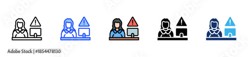 Workplace Harassment Icon Collection With Multiple Styles