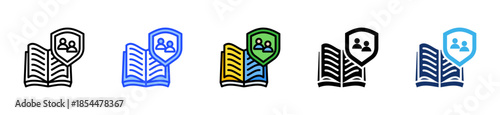 Employment Rights Book Icon Collection With Multiple Styles