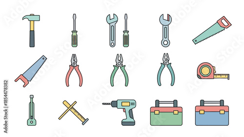 Collection of various tools for repair and construction, useful for DIY projects