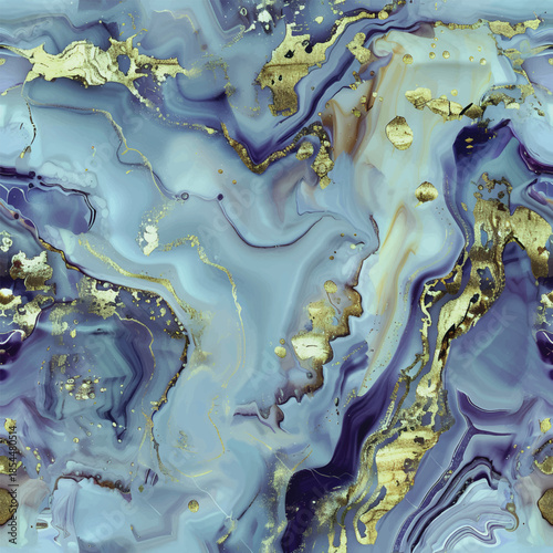 Elegant Blue and Gold Marbled Texture