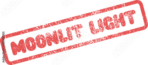 Illuminate your projects with this captivating red moonlit light distressed stamp impression