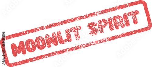 Distressed red stamp showcasing the inspiring message Moonlit Spirit perfect for motivational branding