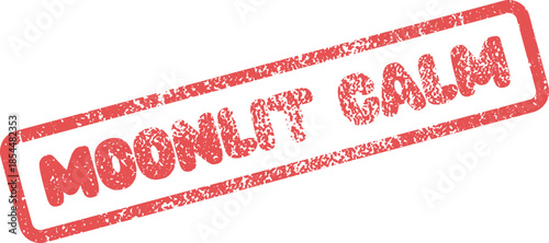 Achieve serenity and peacefulness with this distressed moonlit calm vintage stamp impression